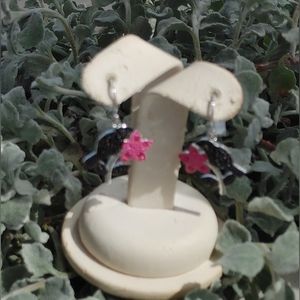 Marsala Bird/ Floral Women's Drop Earrings